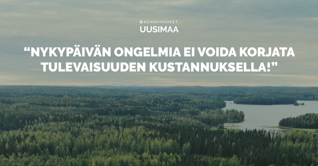 Uudenmaan Demarinuoret ärähtää "Nykypäivän ongelmia ei voida korjata tulevaisuuden kustannuksella"