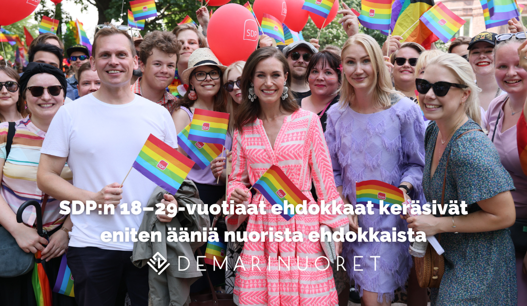 SDP:n 18–29-vuotiaat ehdokkaat keräsivät eniten ääniä nuorista ehdokkaista – moni läpimenijä Demarinuorten entistä johtoa