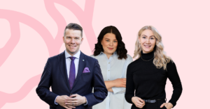 Mikkel Näkkäläjärvi, Emilia Kangaskolkka ja Pinja Perholehto