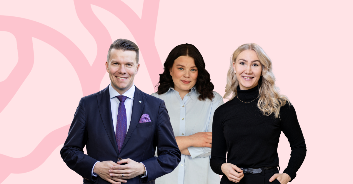Mikkel Näkkäläjärvi, Emilia Kangaskolkka ja Pinja Perholehto